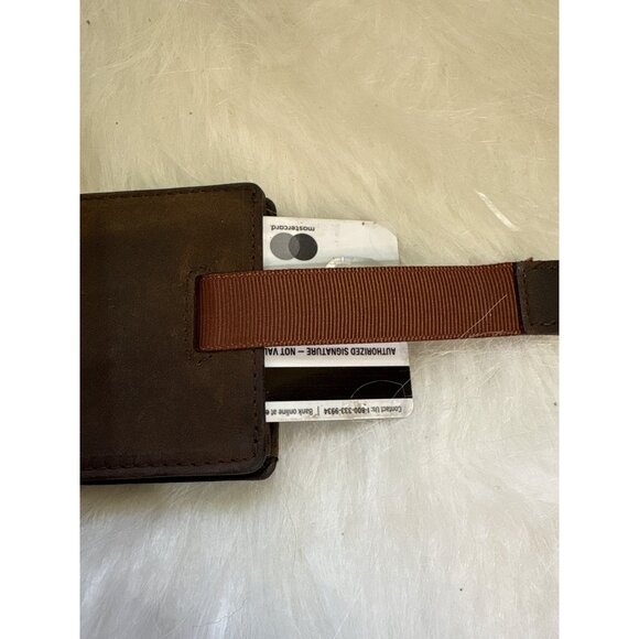 Serman Brands Brown Leather Minimalist Wallet With ID Window & Card Slots - Picture 8 of 8